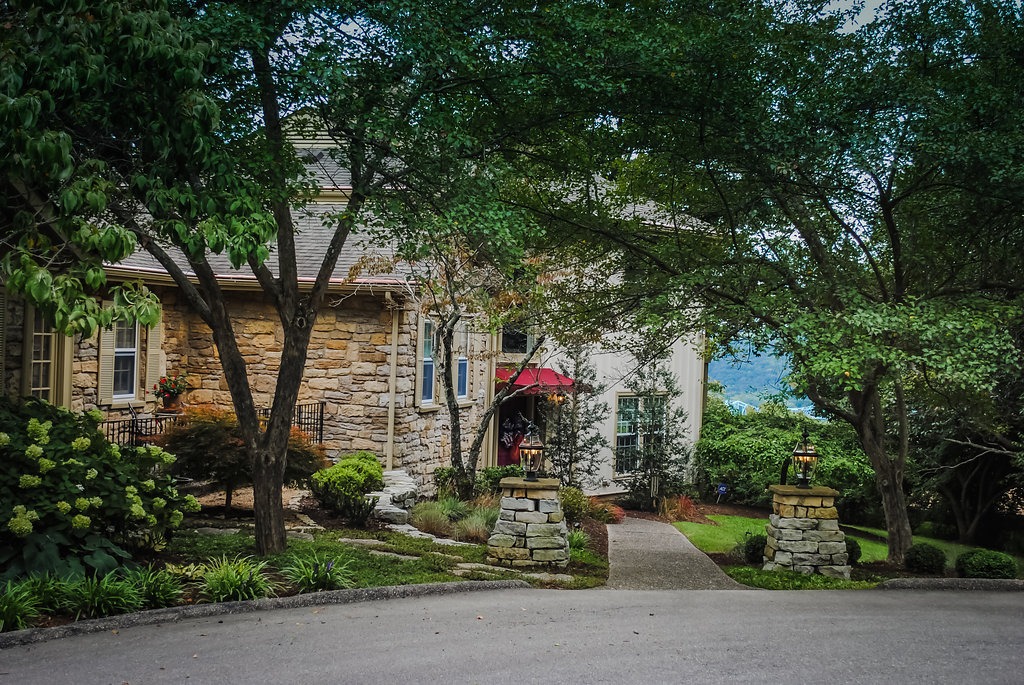 Charming stone house with lush garden